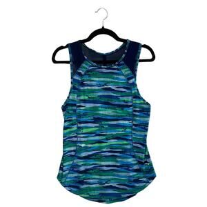 Lululemon Seven Wonders Sculpt Tank Women's Sz 6 Multi Hero Blue Workouts Sporty